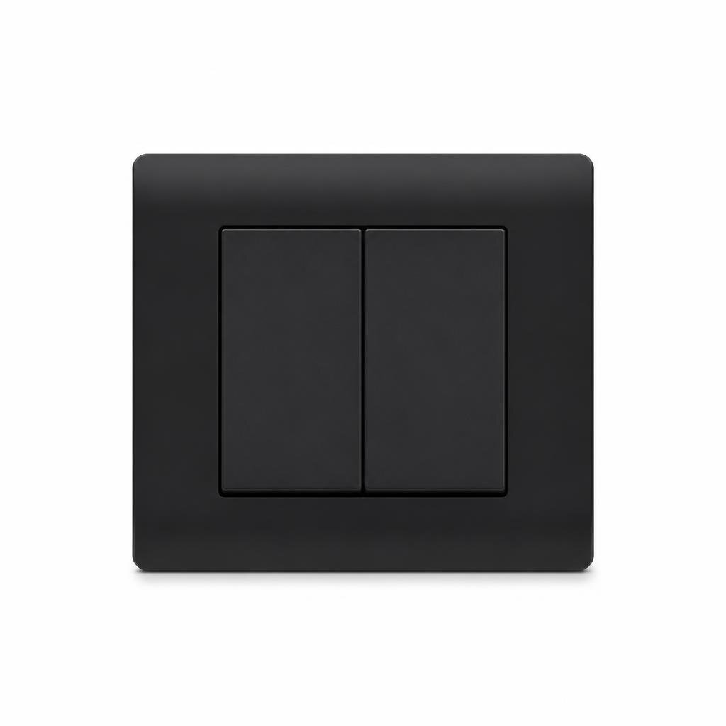 HAGER MUSE WGML121KB 2G 1W SWITCH (KNIGHT BLACK)