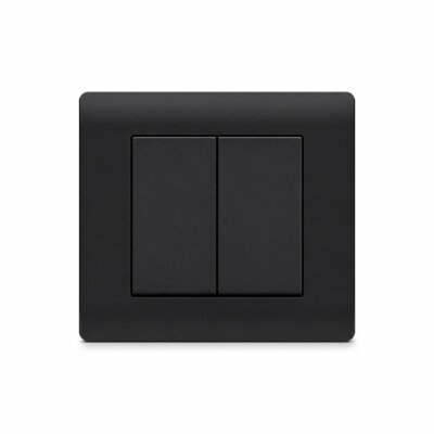 HAGER MUSE WGML121KB 2G 1W SWITCH (KNIGHT BLACK)