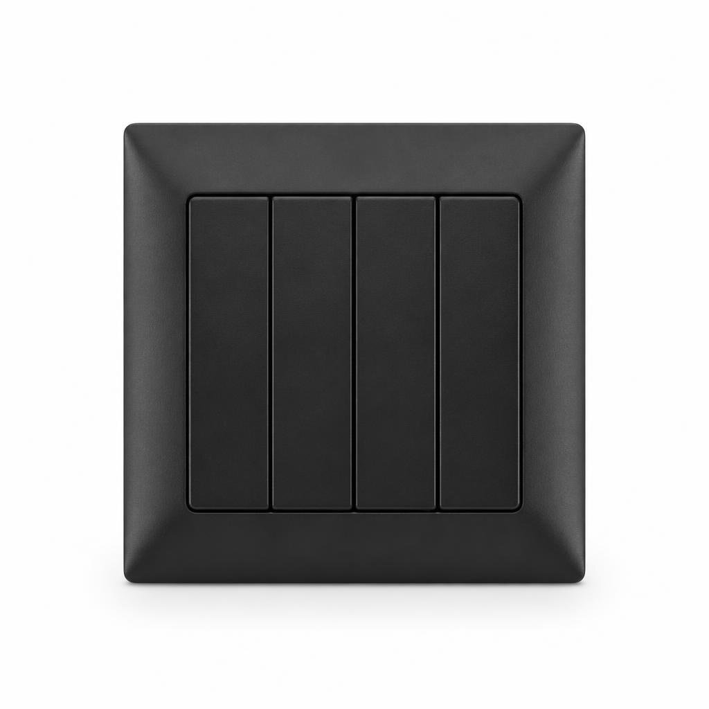 HAGER MUSE WGML141KB 4G 1W SWITCH (KNIGHT BLACK)