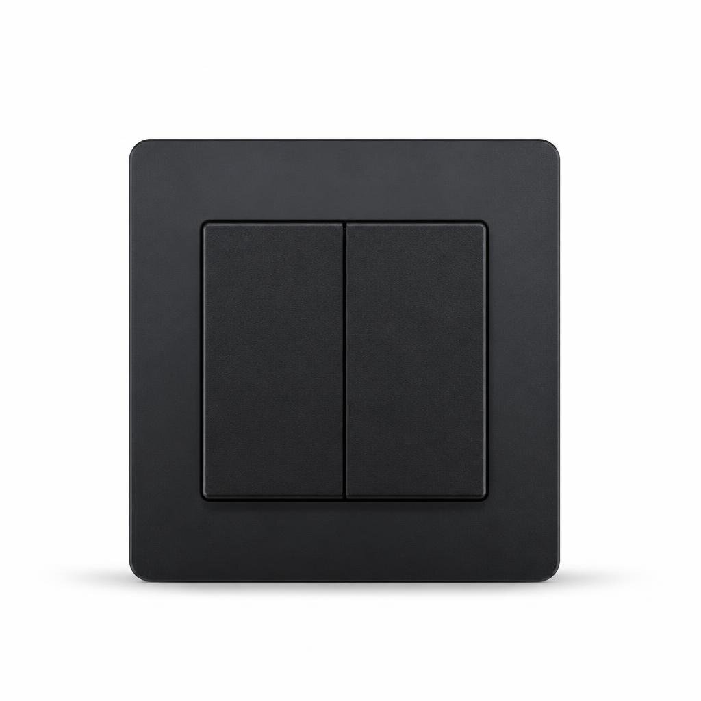 HAGER MUSE WGML122KB 2G 2W SWITCH (KNIGHT BLACK)