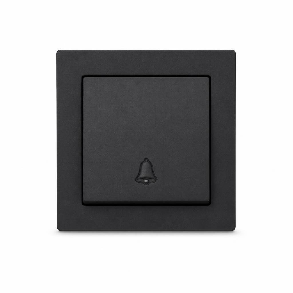 HAGER MUSE WGML111BKB 1G BELL SWITCH (KNIGHT BLACK)