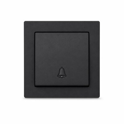 HAGER MUSE WGML111BKB 1G BELL SWITCH (KNIGHT BLACK)