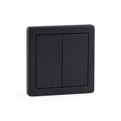 HAGER MUSE WGML121PKB 2G PRESS BELL SWITCH (KNIGHT BLACK)