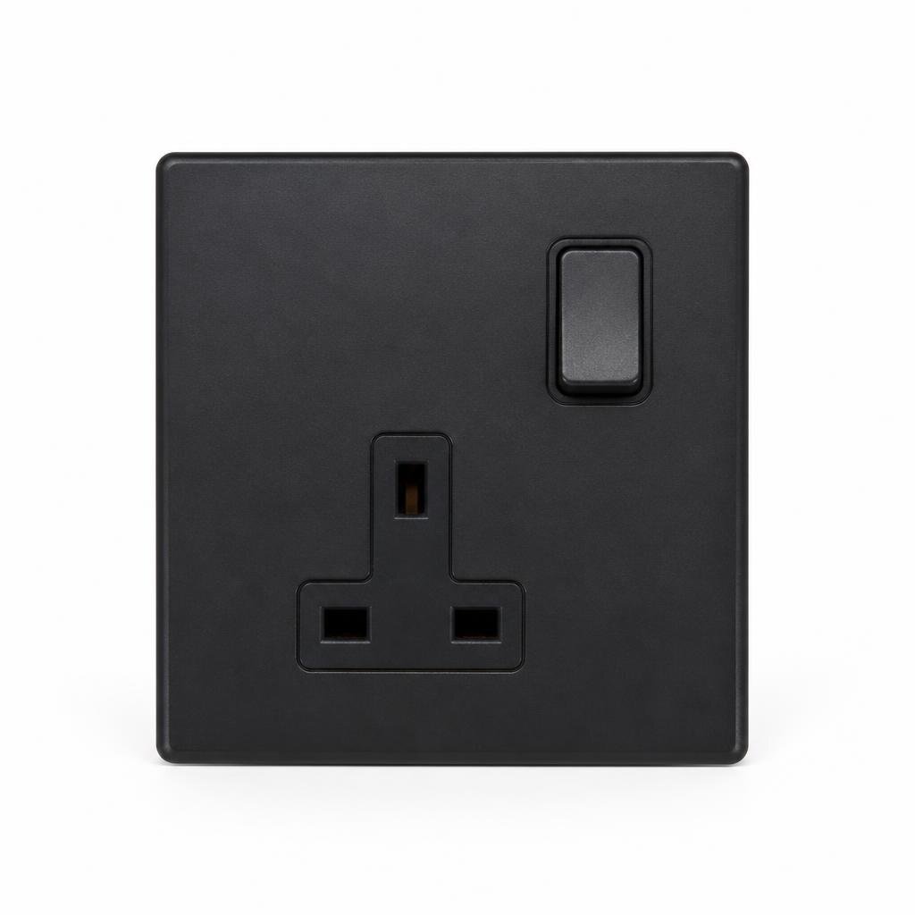 HAGER MUSE WGML2D1NKB 20A 1G HEATER SWITCH SOCKET (KNIGHT BLACK)