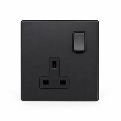 HAGER MUSE WGML2D1NKB 20A 1G HEATER SWITCH SOCKET (KNIGHT BLACK)