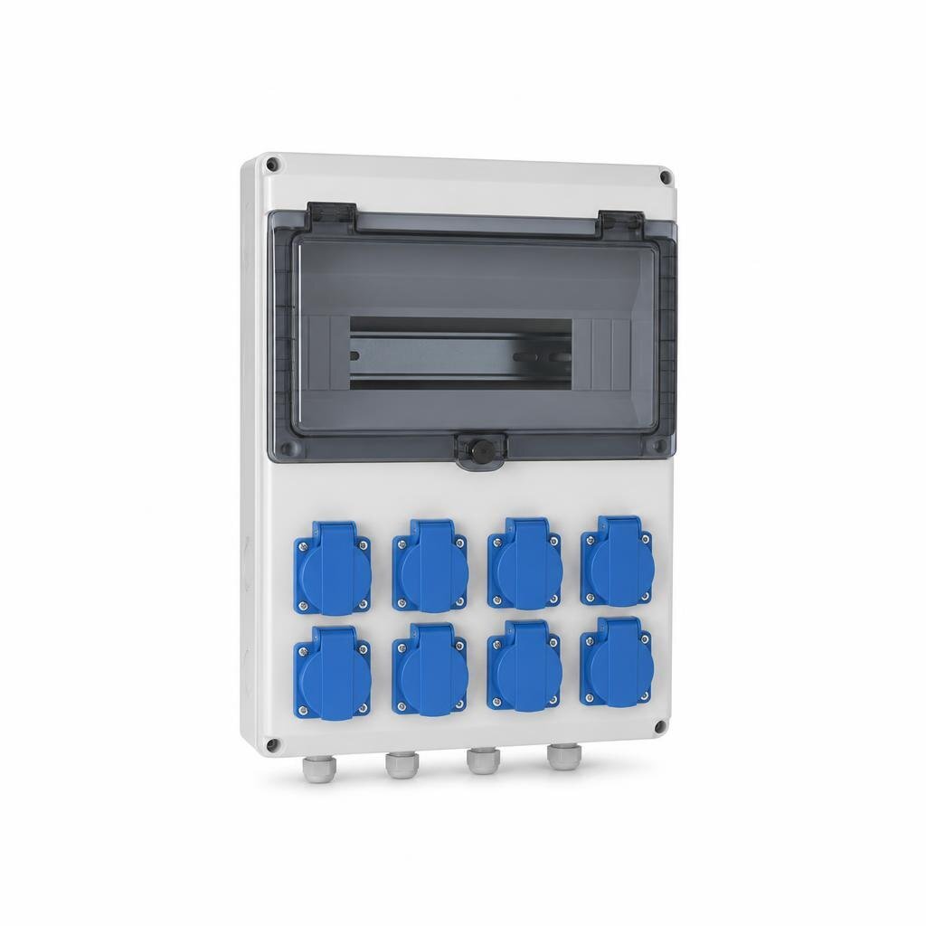 220V WEATHERPROOF PVC DISTRIBUTION BOX