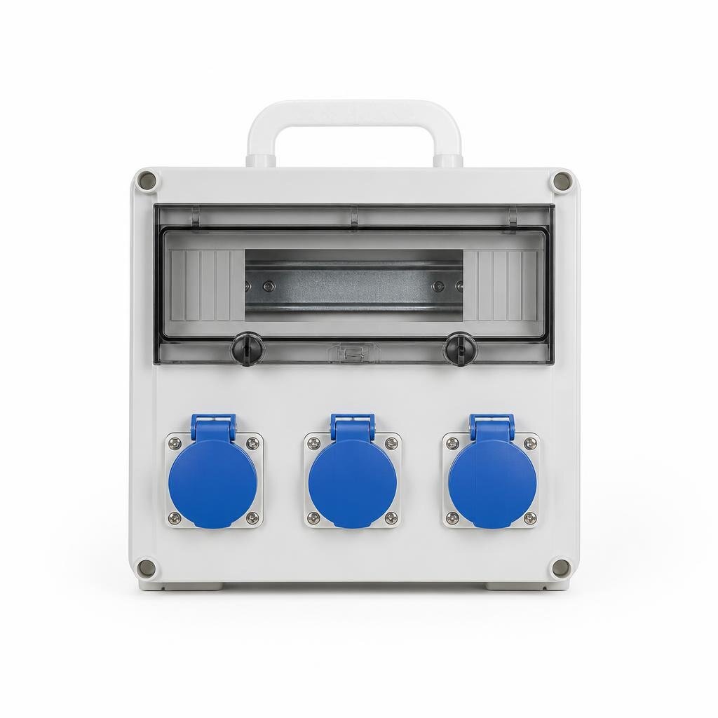 TRE 16A 3PIN X 3PCS IP44 DISTRBUTION BOX