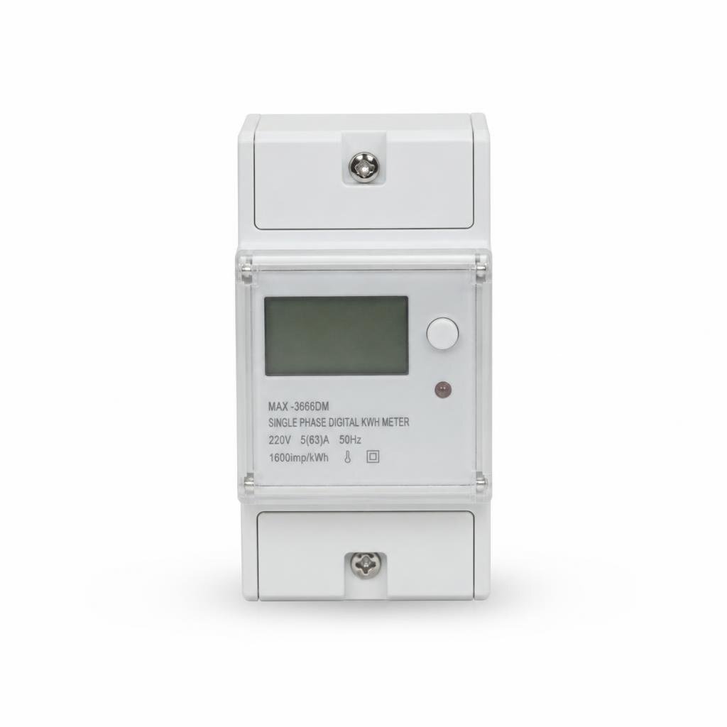 MAX -3666DM 63A SINGLE PHASE DIGITAL KWH METER