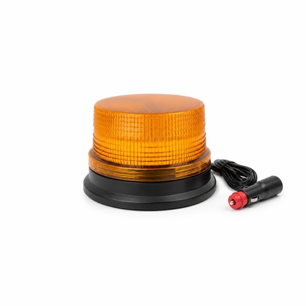 4" 12V DC LED REWARNING LIGHT (MAGNET) YELLOW