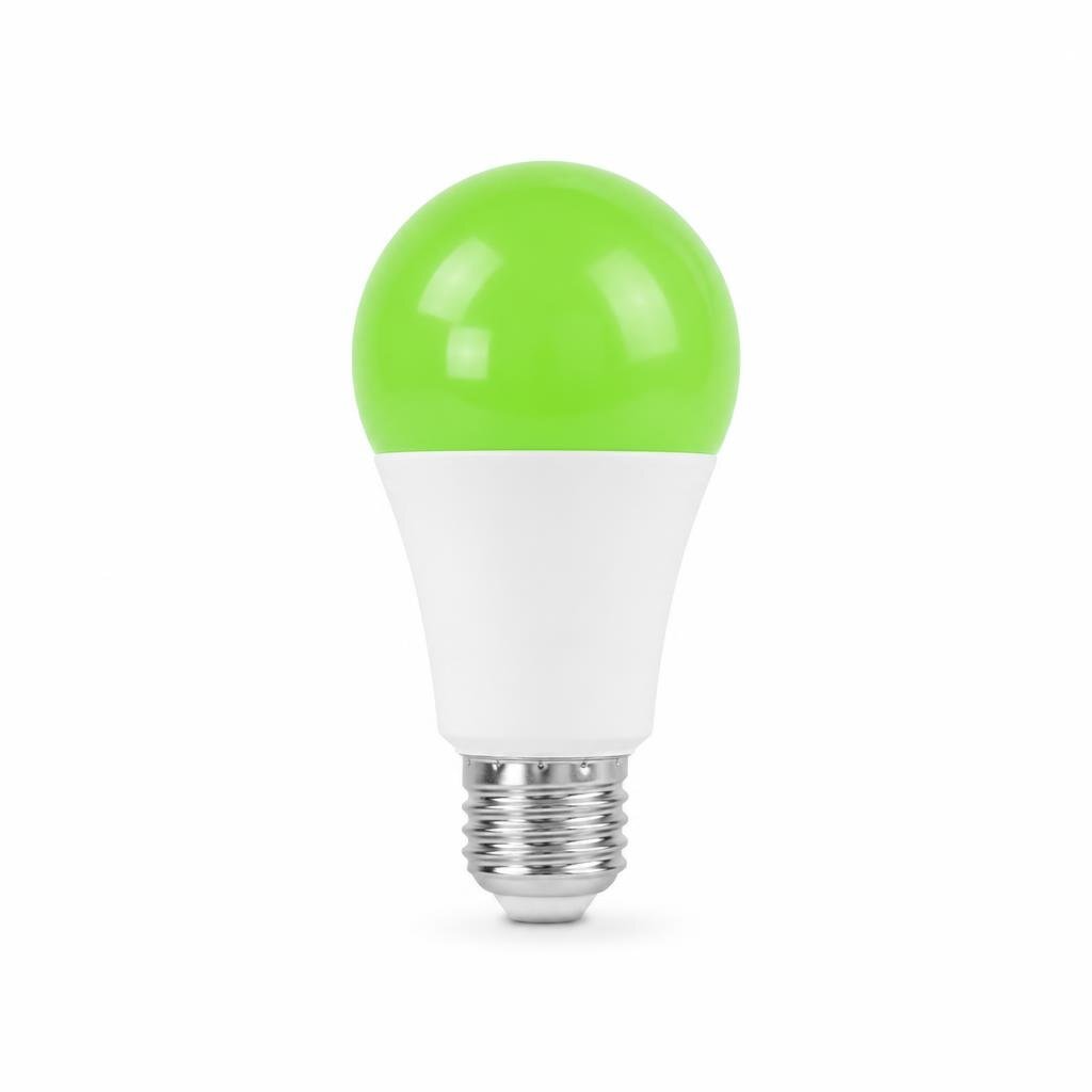 PEAK A50 E27 6W GREEN LED COLOUR BULB