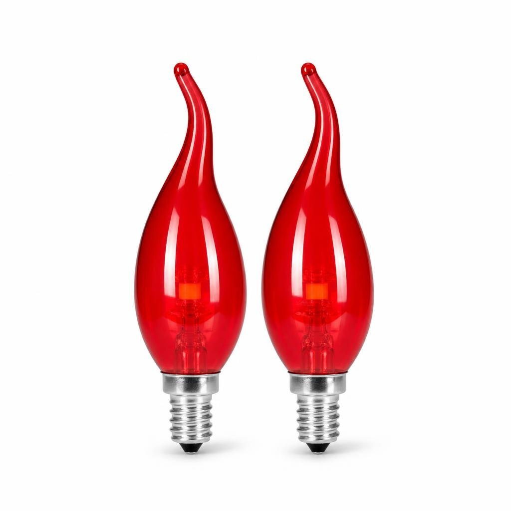 RED E12 9W LED CHILI BULB -2PCS