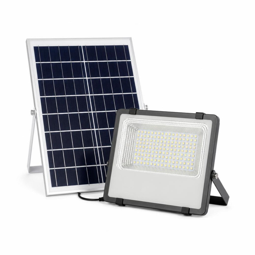 SOLAR 100W W/W LED FLOOD LIGHT