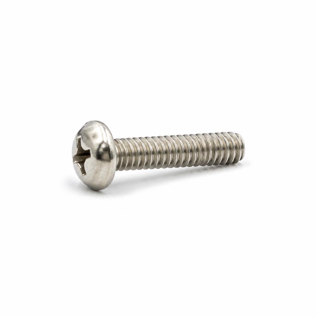 1/4" X 1" ROUND HEAD S/S SCREW FOR WASTE