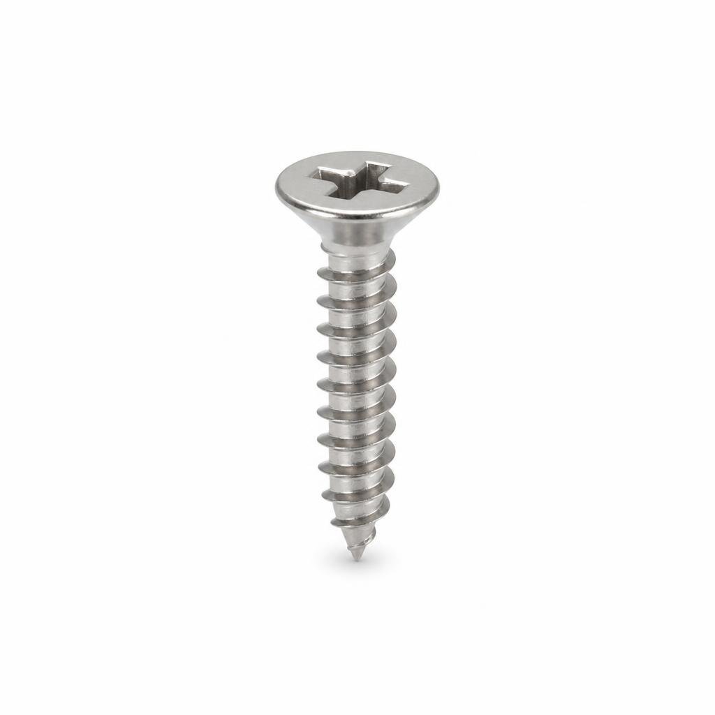 STS #6 X 3/4" FH S/STEEL TAPPING SCREW