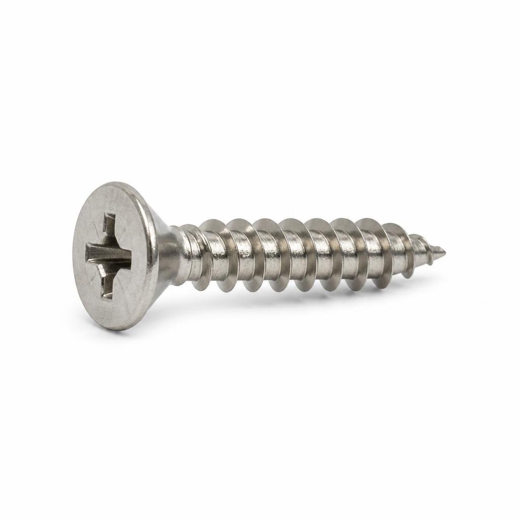 STS #8 X 5/8" FH S/STEEL TAPPING SCREW
