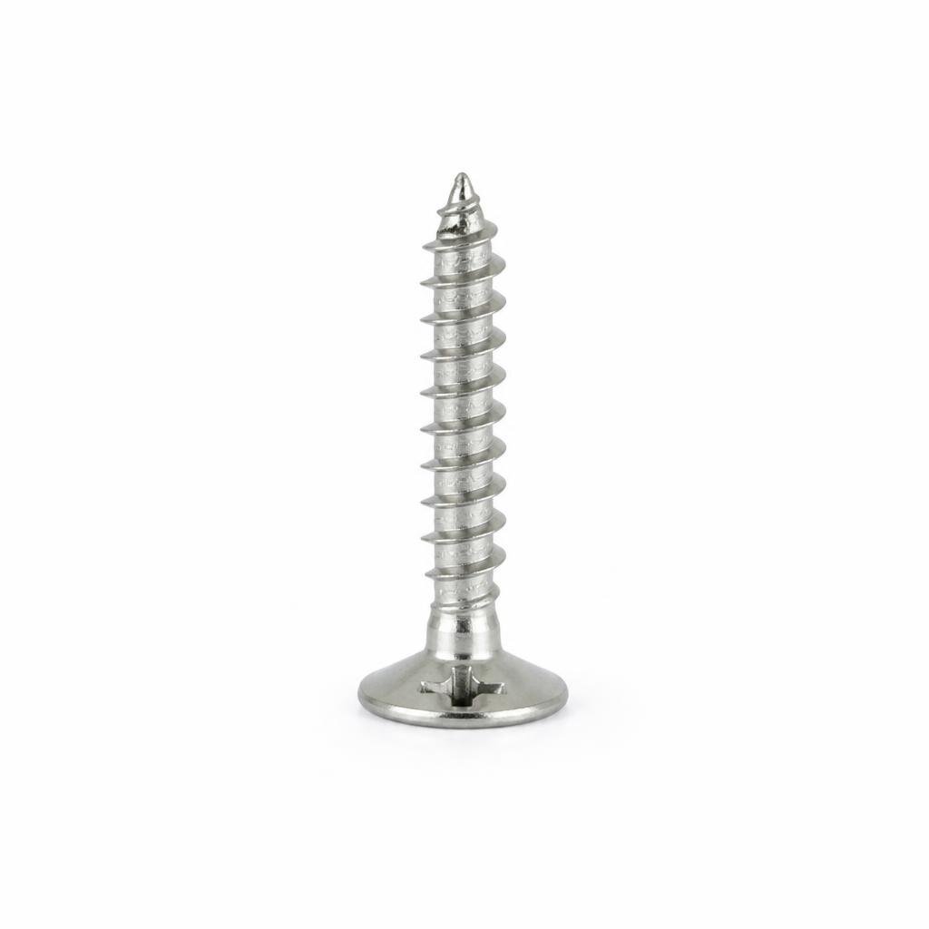 STS #8 X 3/4" FH S/STEEL TAPPING SCREW