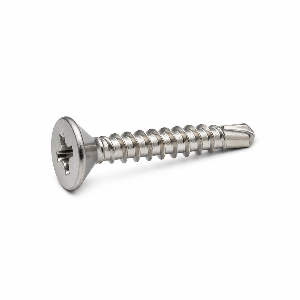 STS #8 X 1" FH S/STEEL TAPPING SCREW