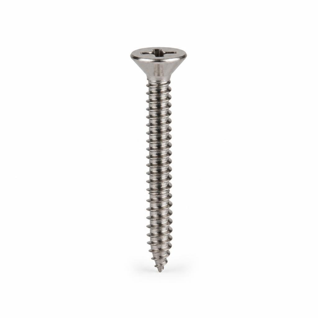STS #8 X 1 1/2" FH S/STEEL TAPPING SCREW