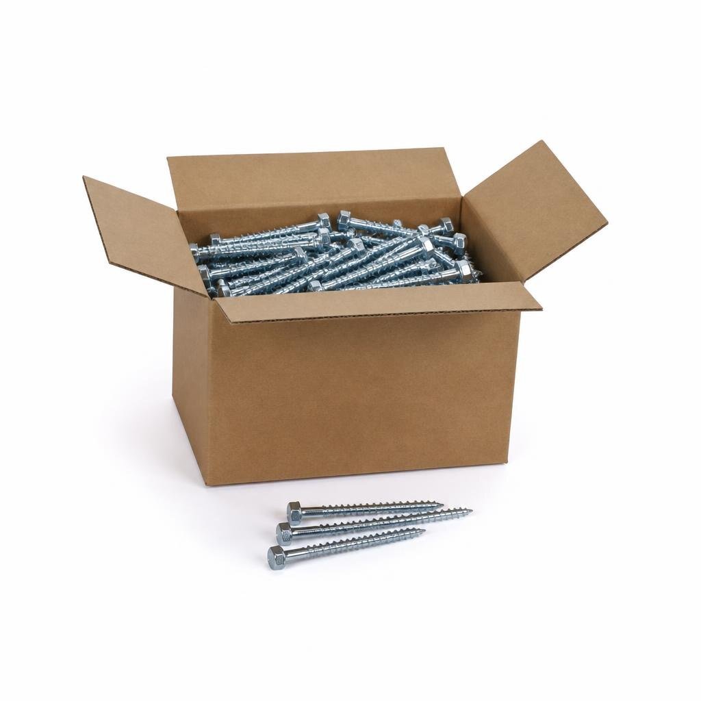M10 X 50MM ZP LAG SCREW (100PCS/BOX)