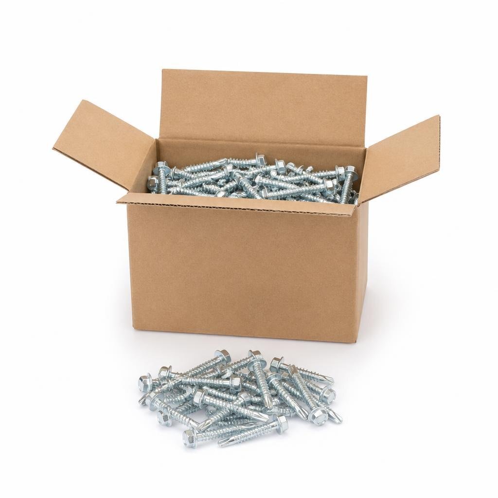 QT #12 X 2 1/2" DS665HW HEX. SELF DRILLING SCREW (250PCS/BOX)