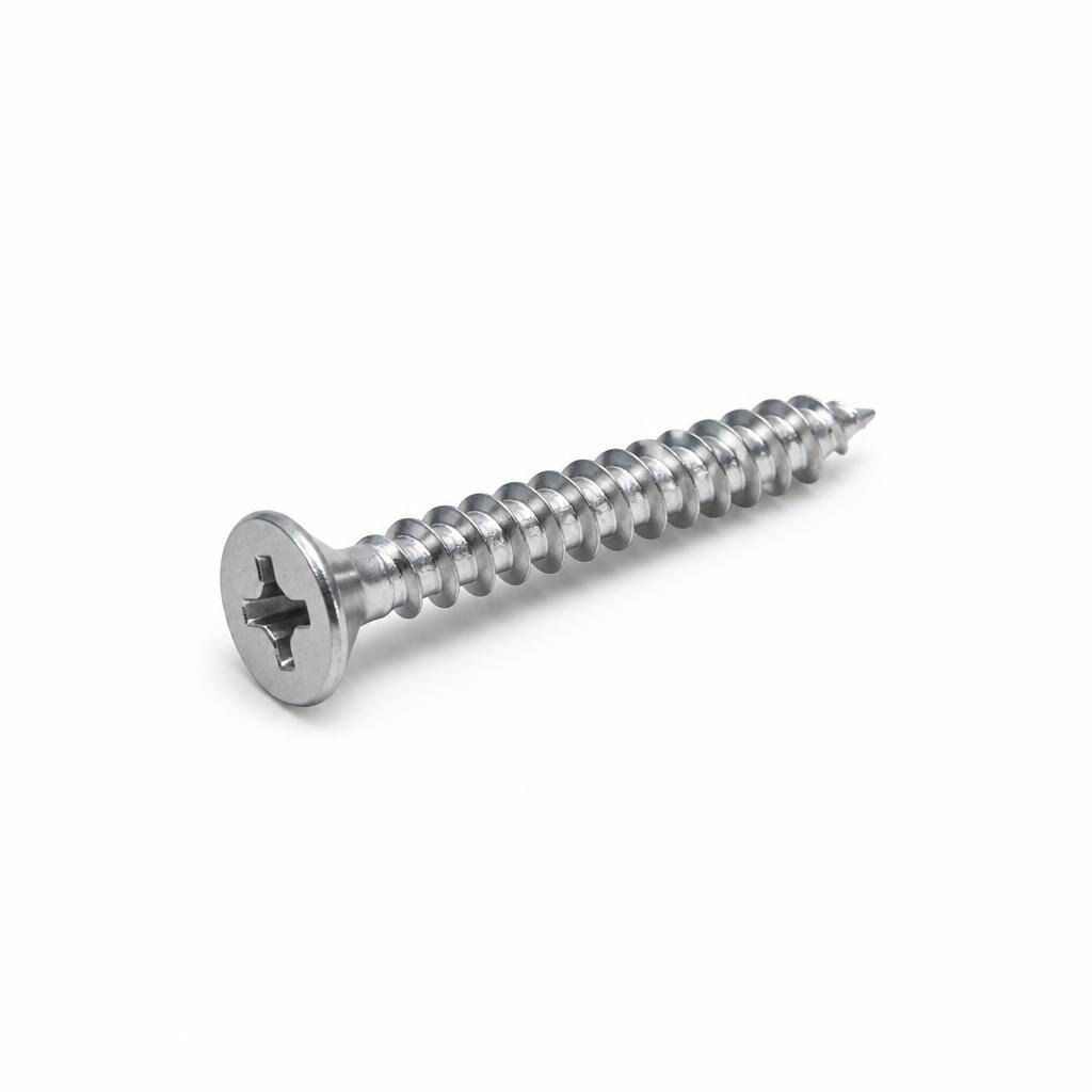 QT #6 X 1" FH SELF TAPPING SCREW (1000PCS/K)