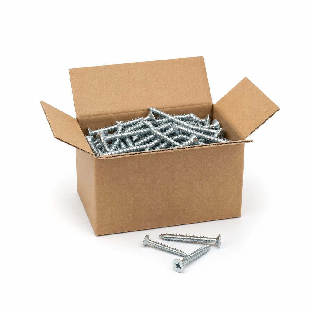 QT #8 X 3" FH SELF TAPPING SCREW (500PCS/BOX)