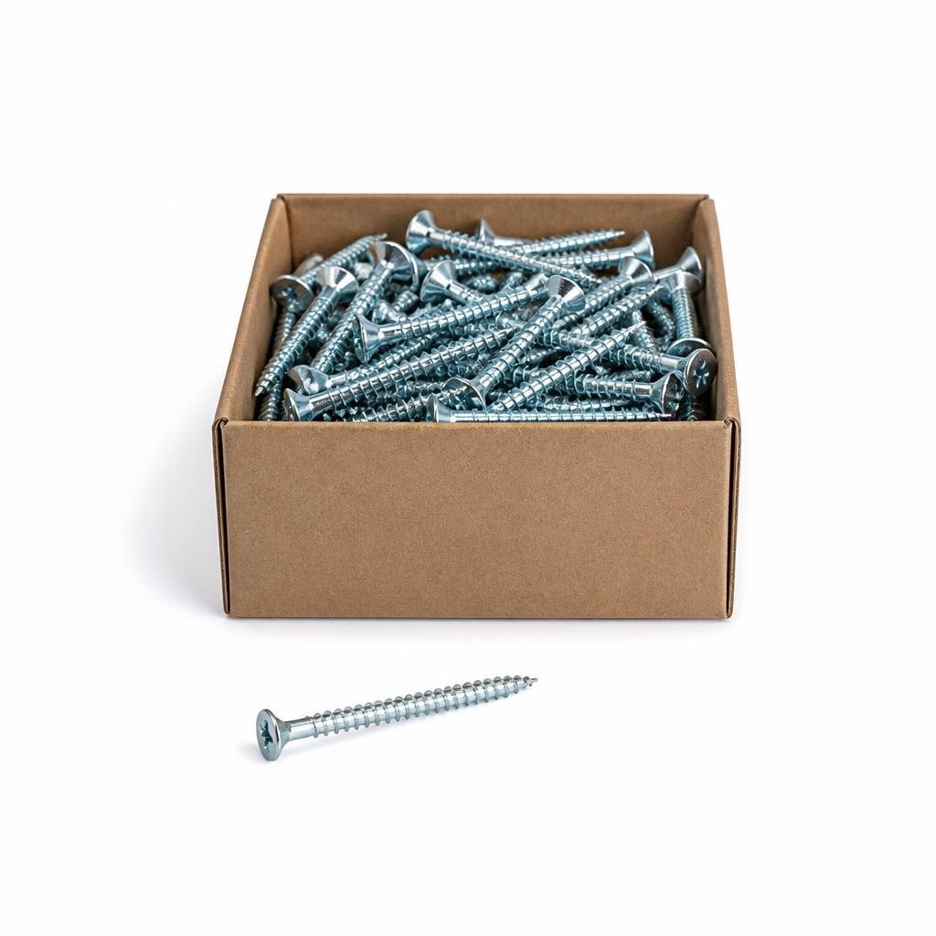 QT #8 X 4" FH SELF TAPPING SCREW (500PCS/BOX)
