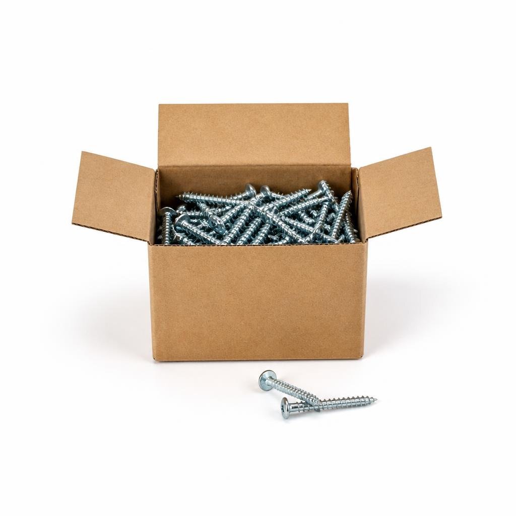 QT #10 X 2" FH SELF TAPPING SCREW (500PCS/BOX)