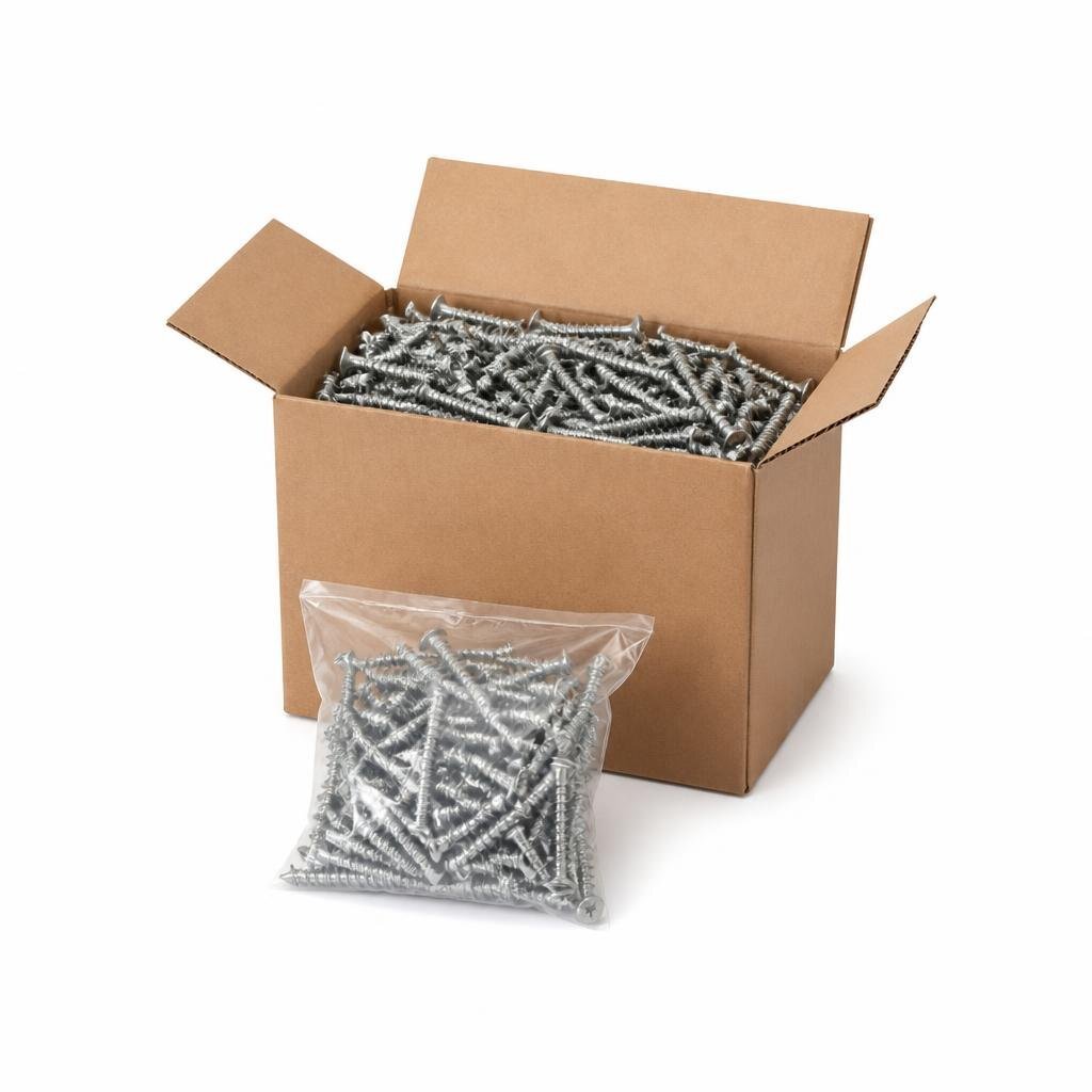 QT #10 X 3" FH SELF TAPPING SCREW (500PCS/BOX)