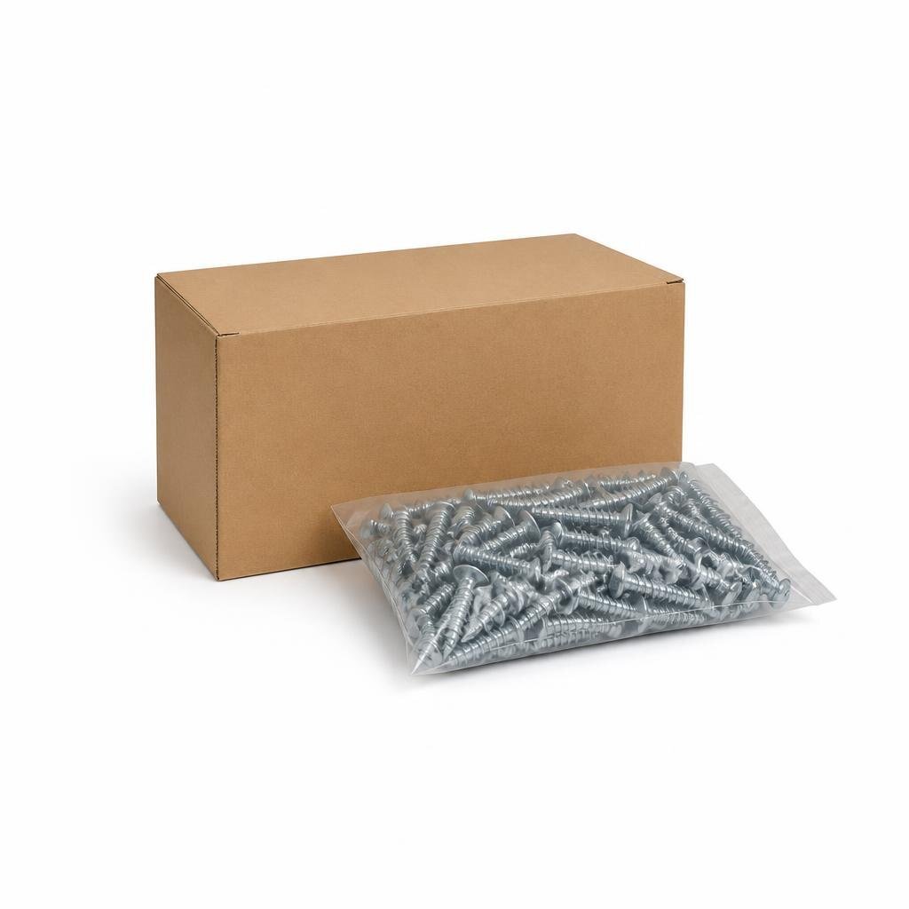 QT #10 X 4" FH SELF TAPPING SCREW (500PCS/BOX)