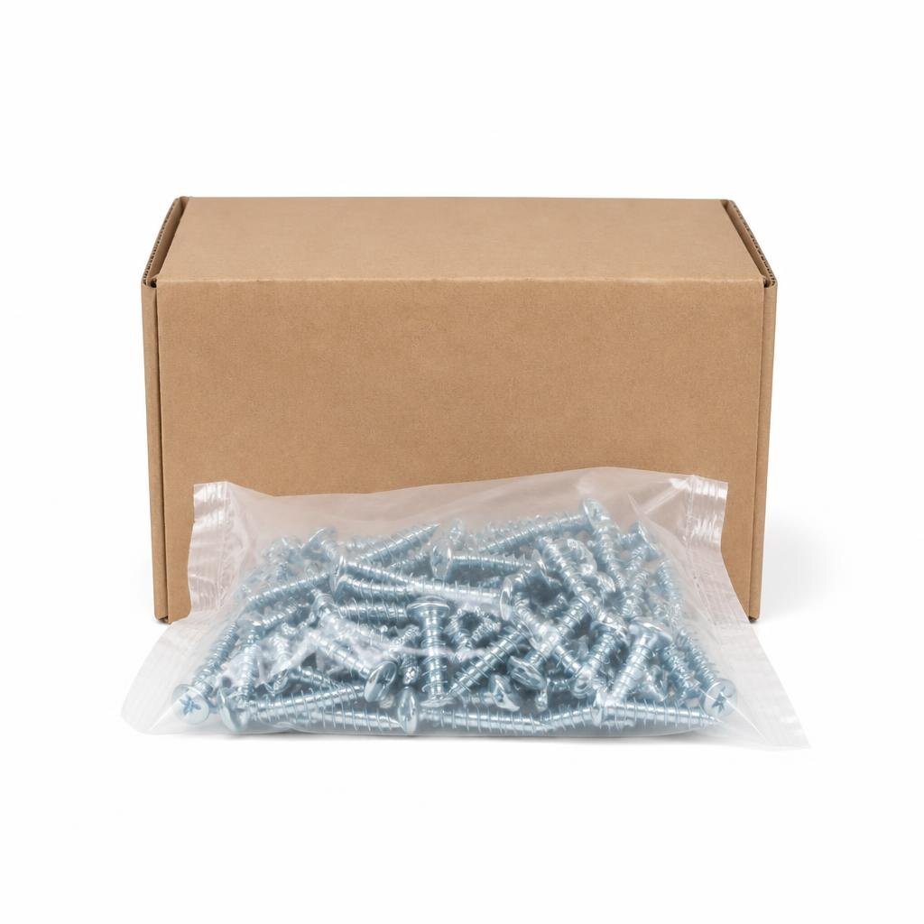 QT #12 X 1" FH SELF TAPPING SCREW (500PCS/BOX)