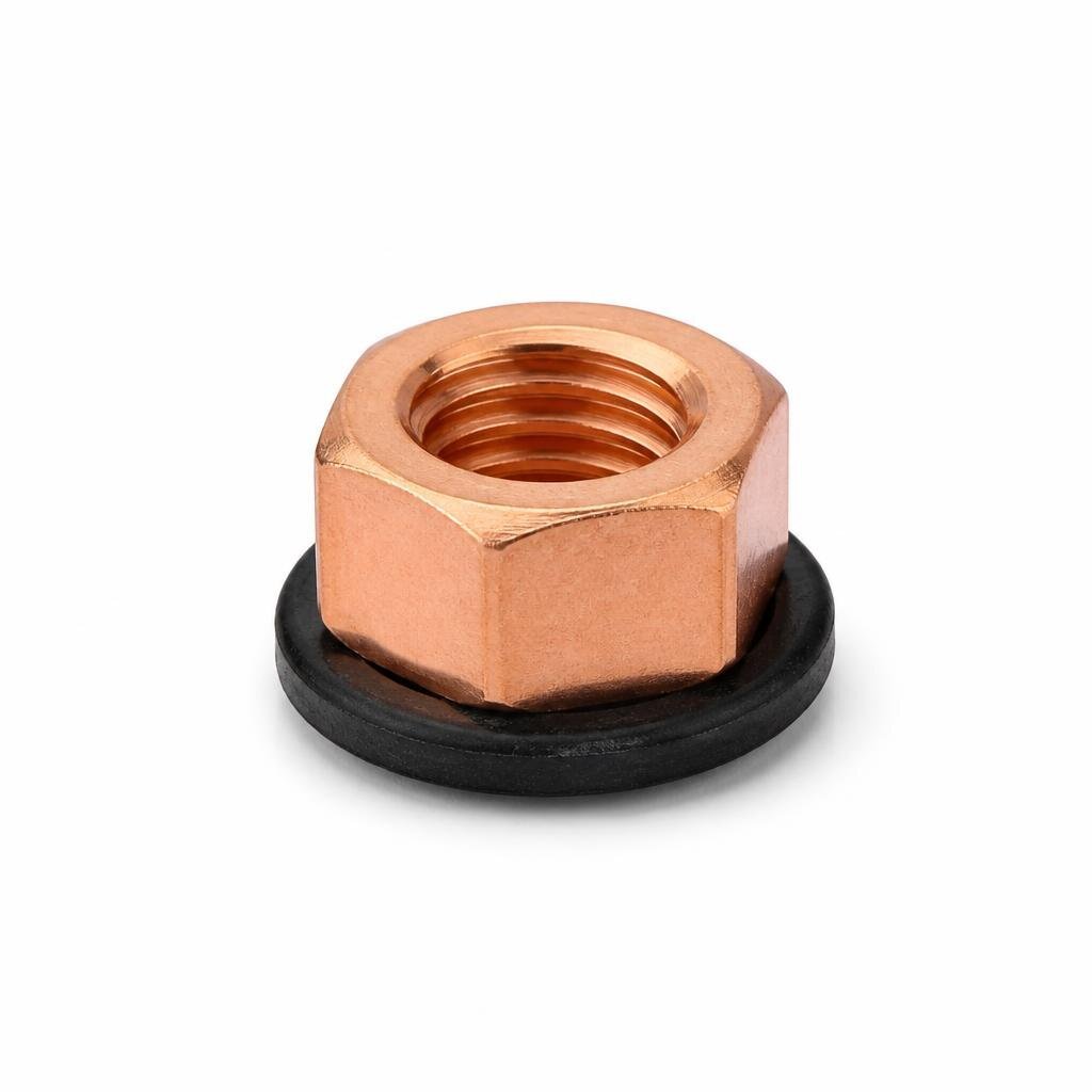 COPPER NUT & RUBBER RING