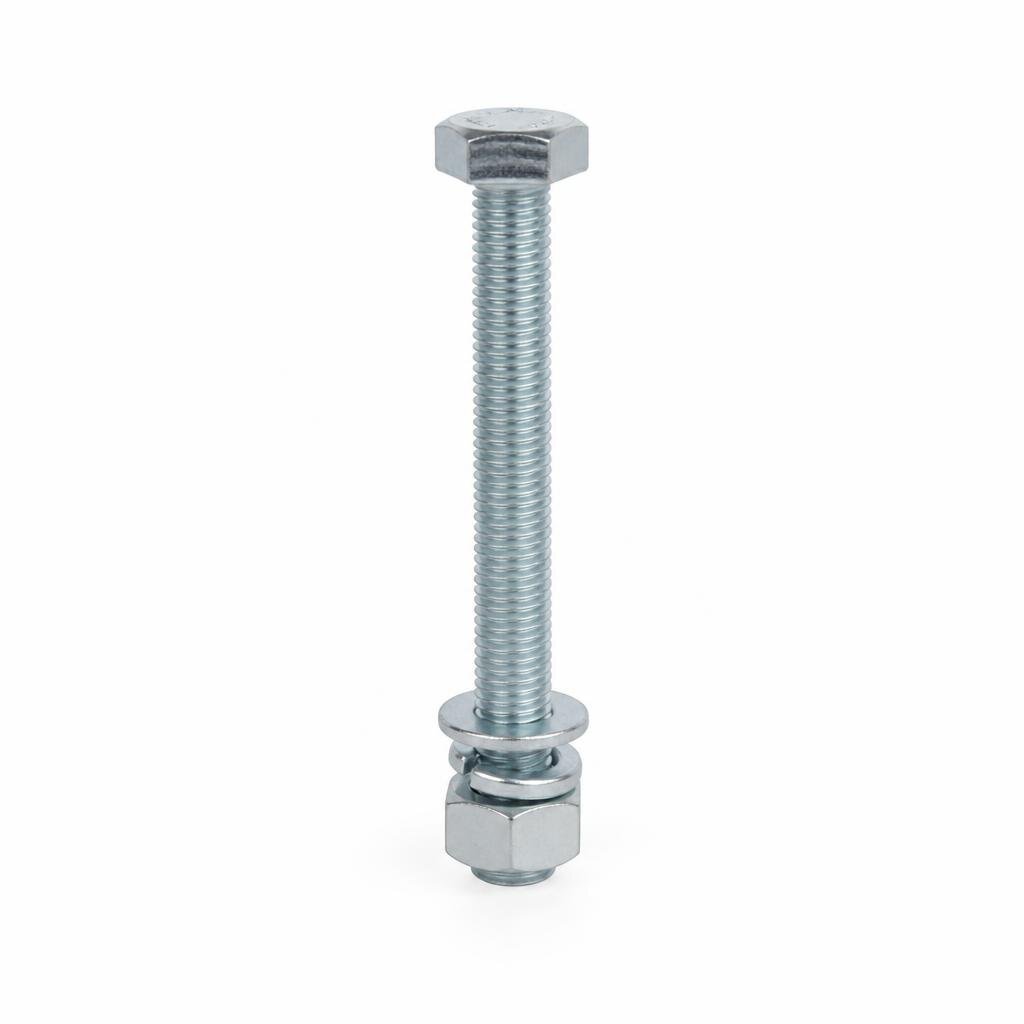 M10 X 100MM CAP SCREW WITH NUT SPRING WASHER WASHER & FLAT WASHER