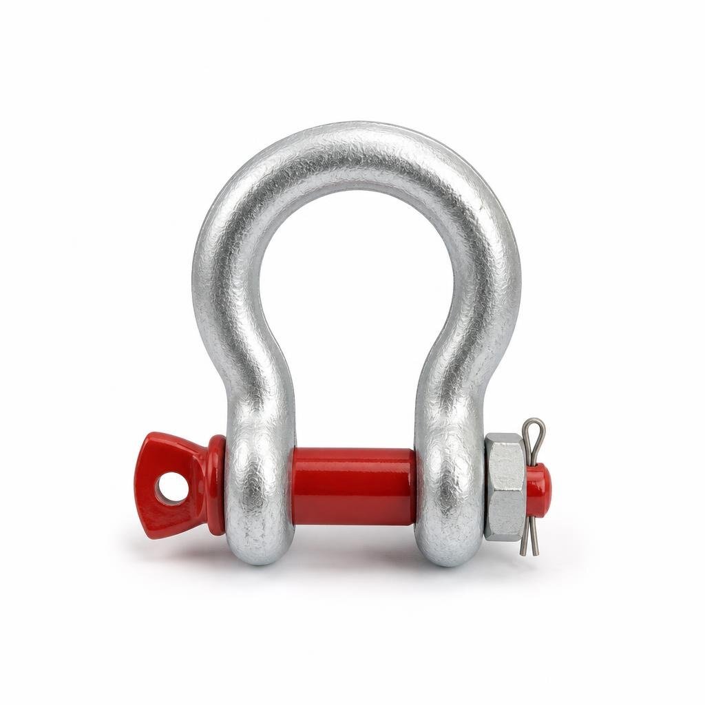 17TON 1.5" J & L BOW SHACKLE W/BOLT NUT