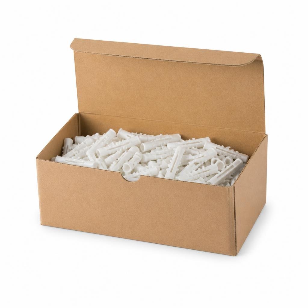 M-#6 X 1-1/2" NYLON WALL PLUG DRIVE ANCHOR - 200PCS/BOX (6X40)