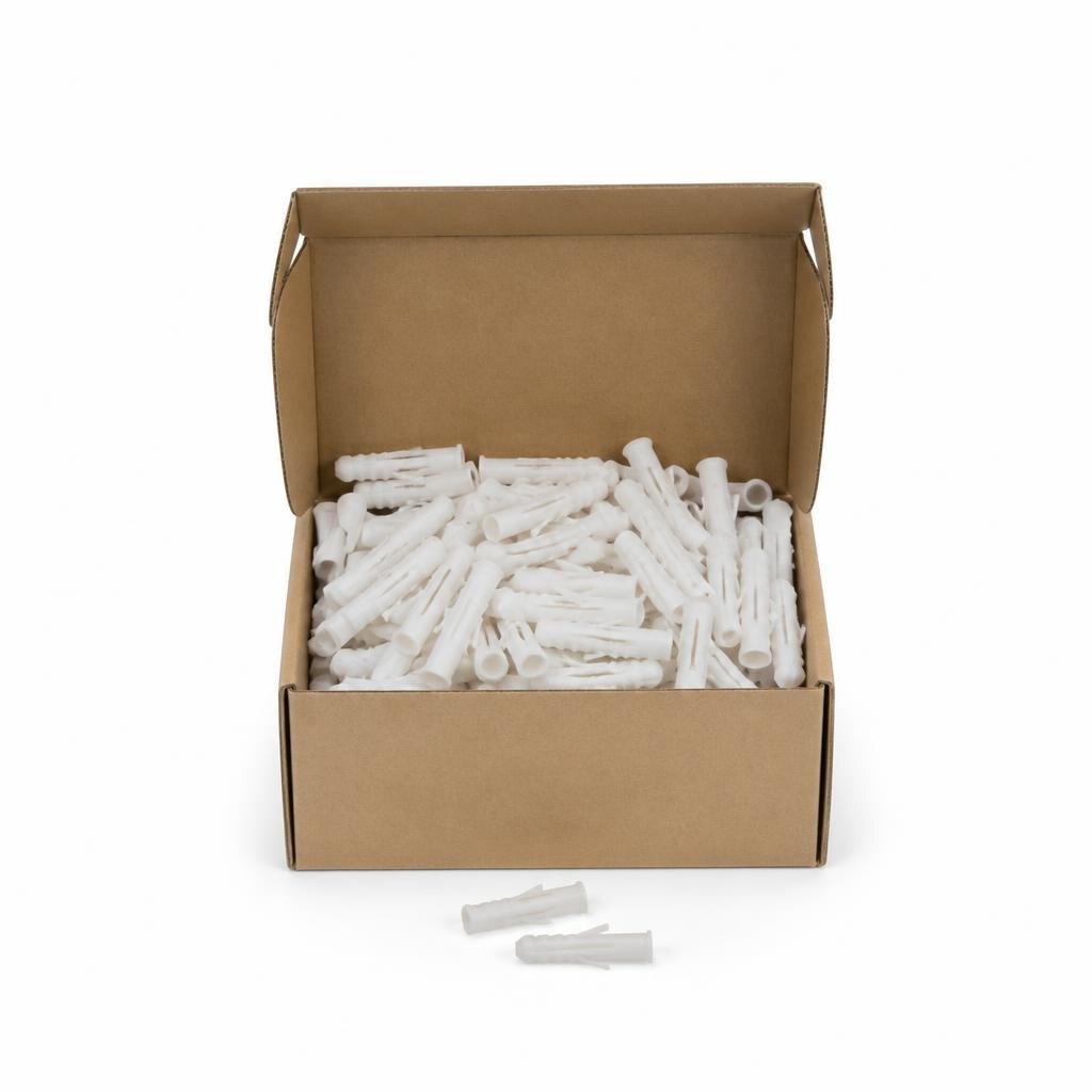 M-#8 X 2" NYLON WALL PLUG DRIVE ANCHOR - 100PCS/BOX (8X60)
