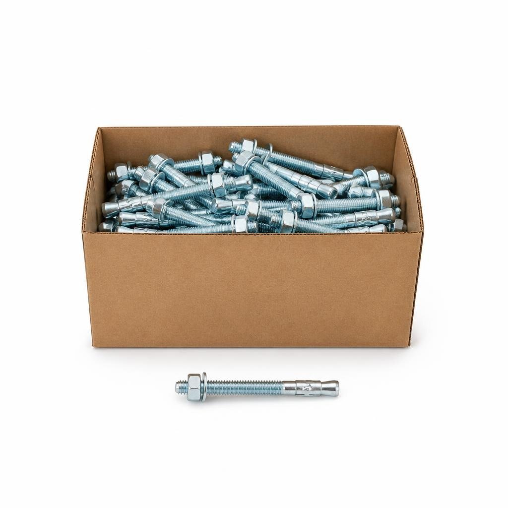 QT M8 X 75MM ZP PK WEDGE ANCHOR (100PCS/BOX)