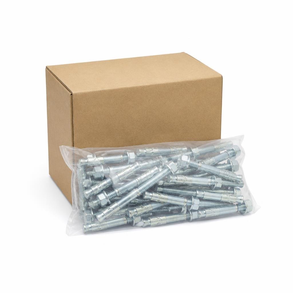 QT M12 X 80MM ZP PK WEDGE ANCHOR (50PCS/BOX)