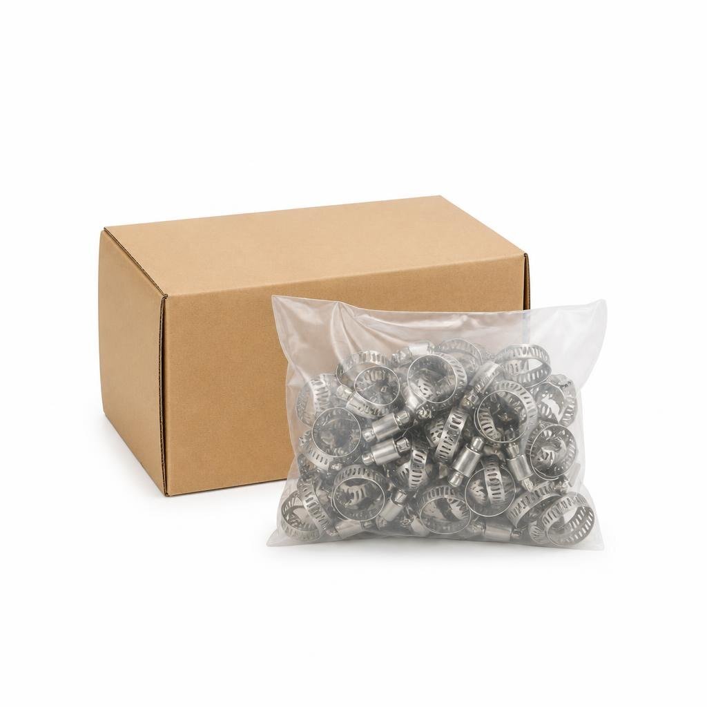 NIETZ 25MM 1" 13-25 S304 S/STEEL HOSE CLIP - 537-01-025 (100PCS/BOX)