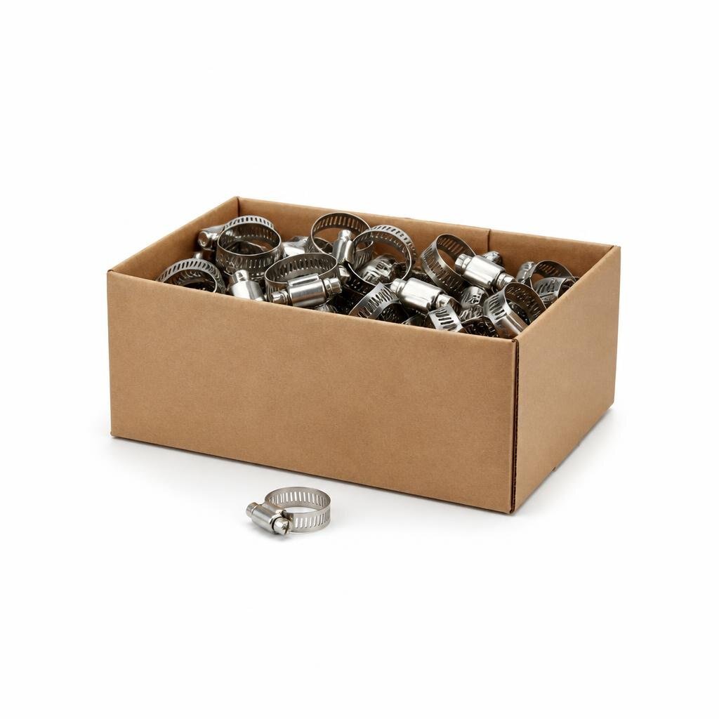 NIETZ 27MM 1 1/6" 14-27MM S304 S/STEEL HOSE CLIP - 537-02-027 (100PCS/BOX)