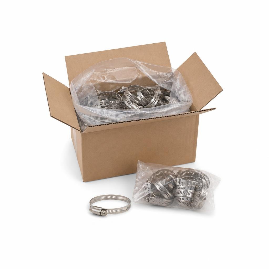 NIETZ 38MM 1 1/2" 21-38MM S304 S/STEEL HOSE CLIP - 537-02-038 (50PCS/BOX)