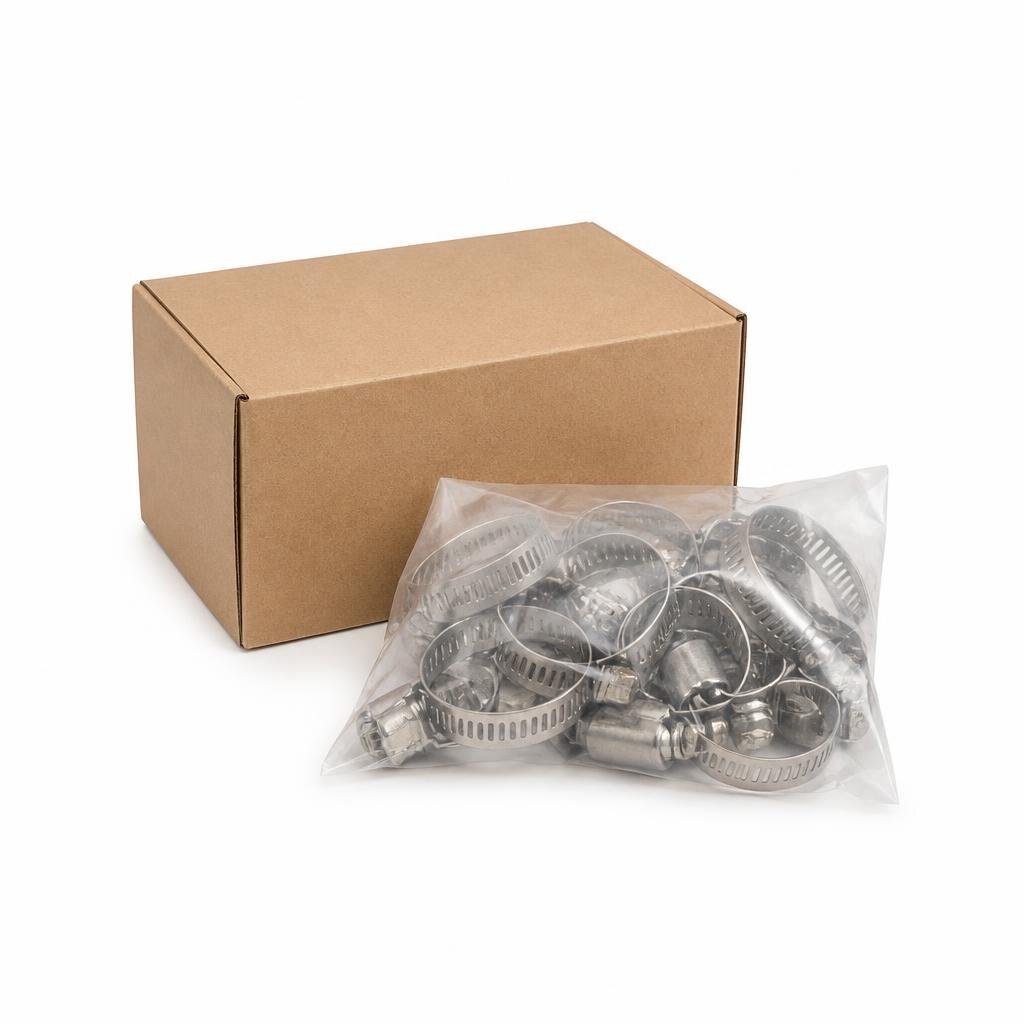 NIETZ 57MM 2 1/4" 33-57MM S304 S/STEEL HOSE CLIP - 537-02-057 (25PCS/BOX)
