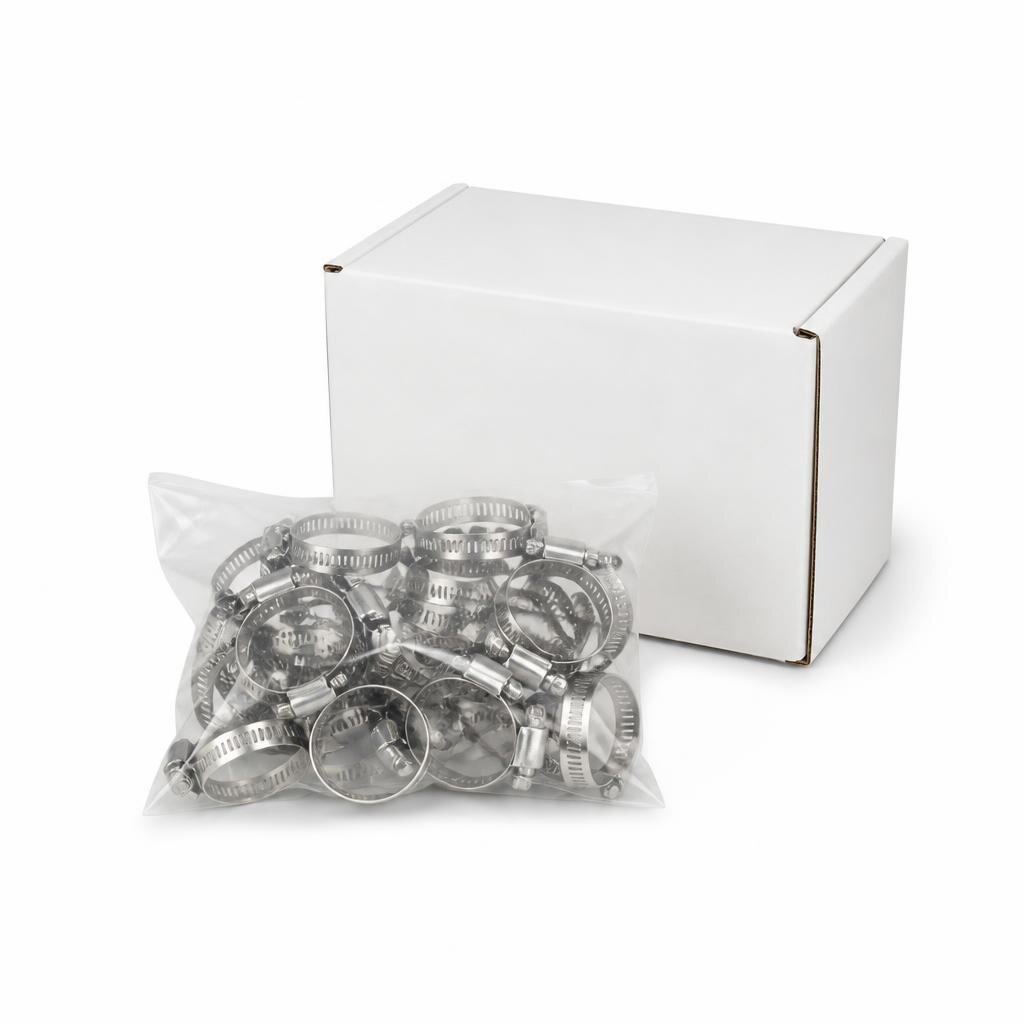 NIETZ 64MM 2 1/2" 40-64MM S304 S/STEEL HOSE CLIP - 537-02-064 (25PCS/BOX)