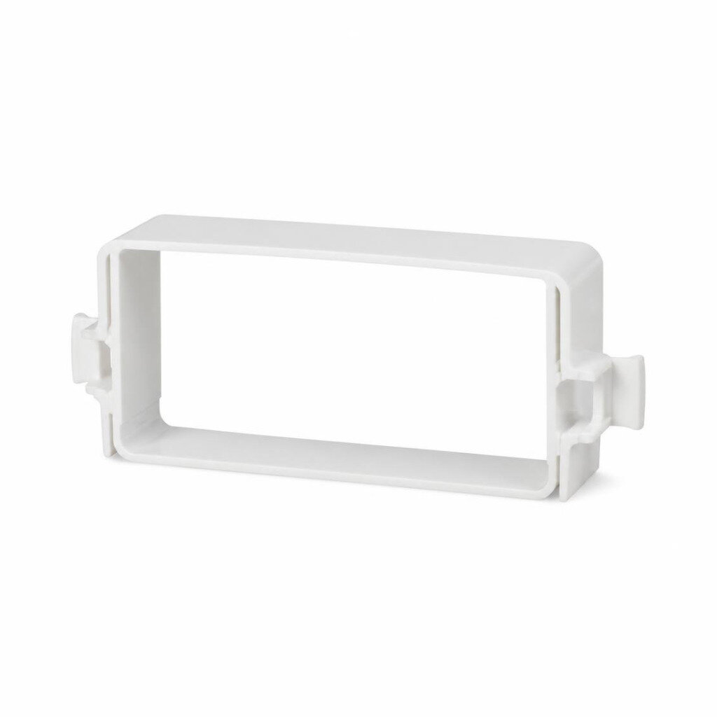 PALING 115X90MM RECTANGULAR DOWN PIPE CLIP - WHITE