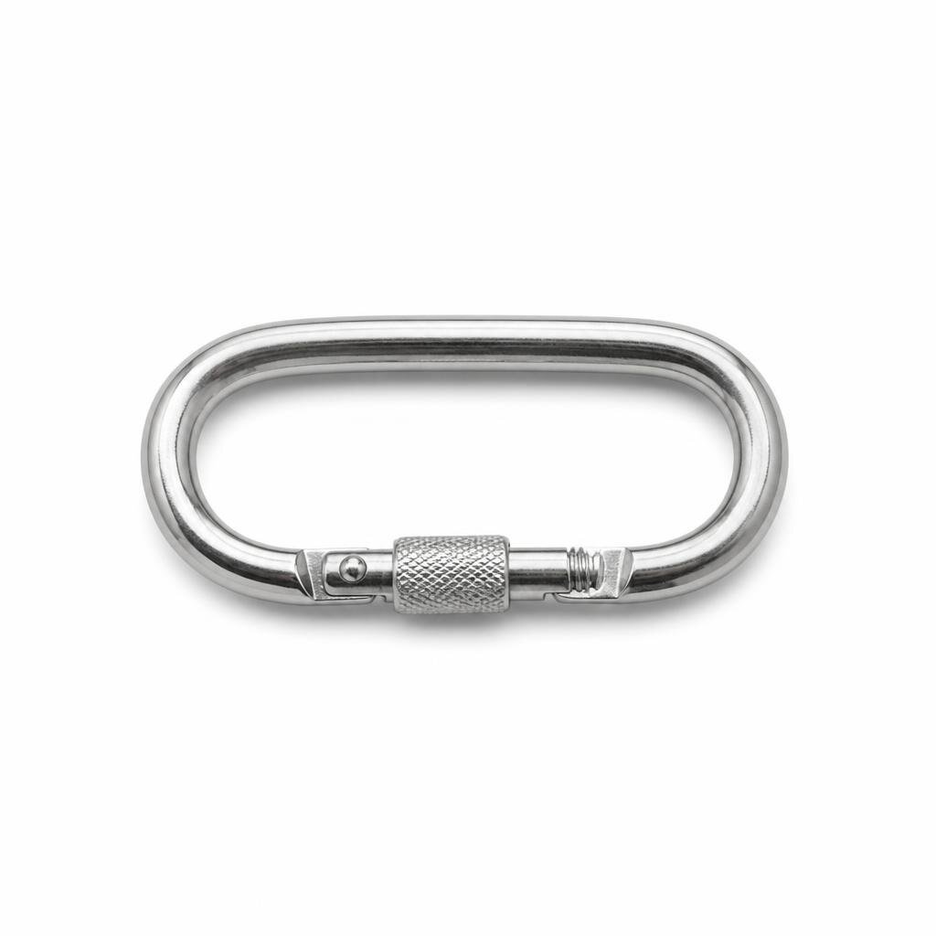6 X 60MM METAL CARABINER WITH SCREW LOCK
