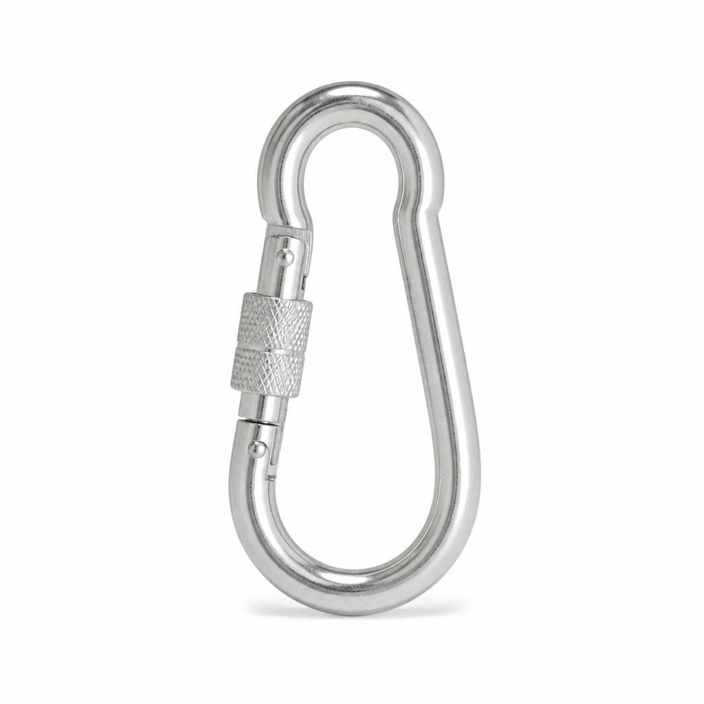 10 X 90MM METAL CARABINER WITH SCREW LOCK