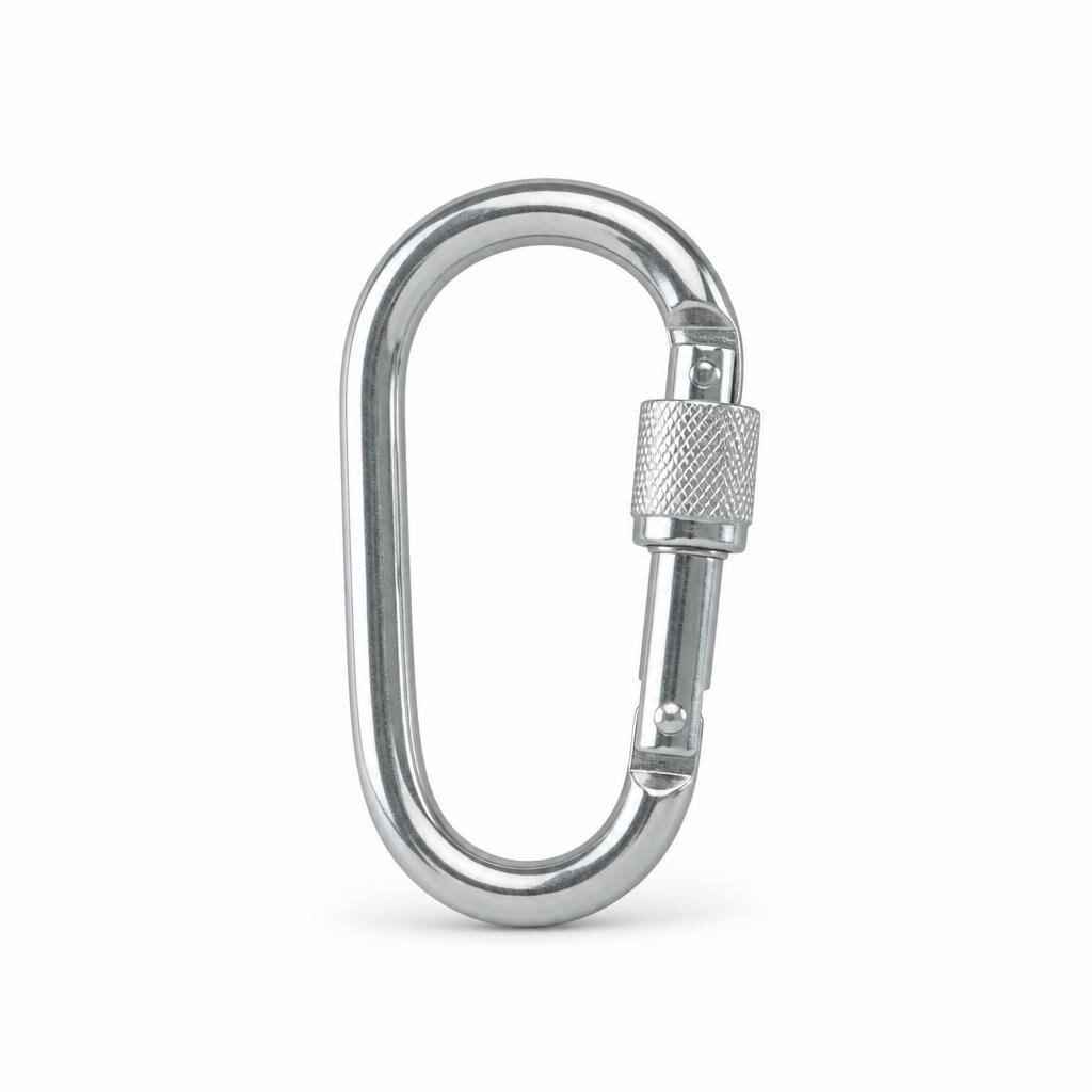 8 X 75MM METAL CARABINER WITH SCREW LOCK