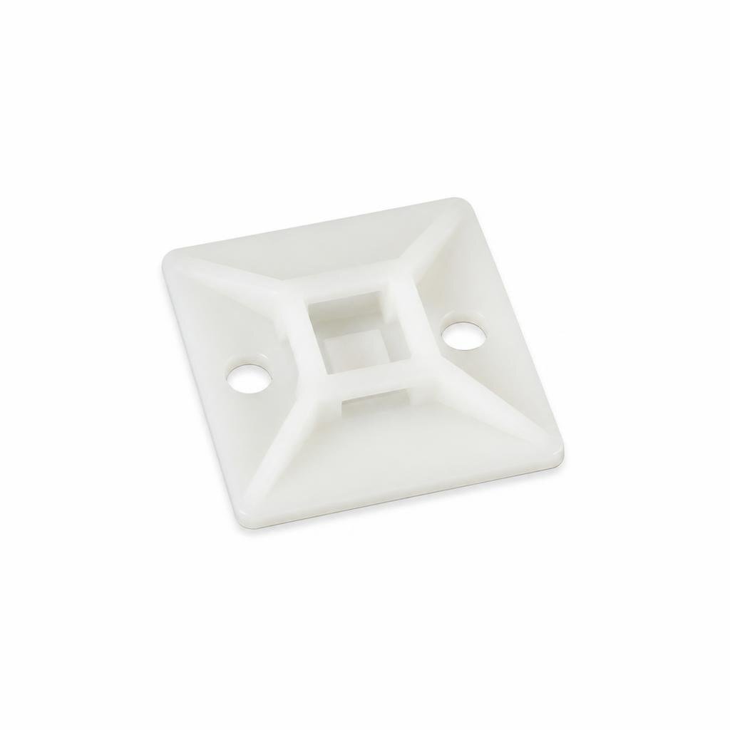 19 X 19MM CABLE TIE MOUNT BASE - WHITE