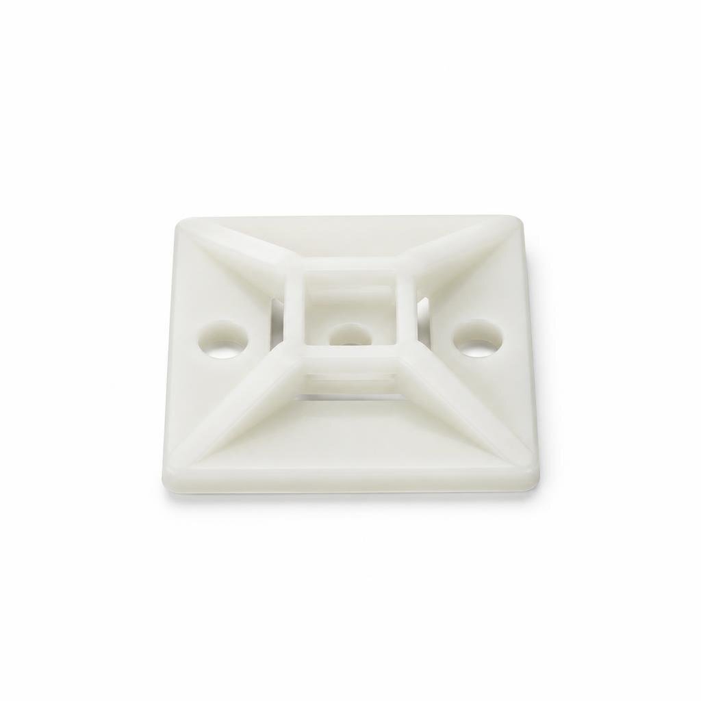 28 X 28MM CABLE TIE MOUNT BASE - WHITE