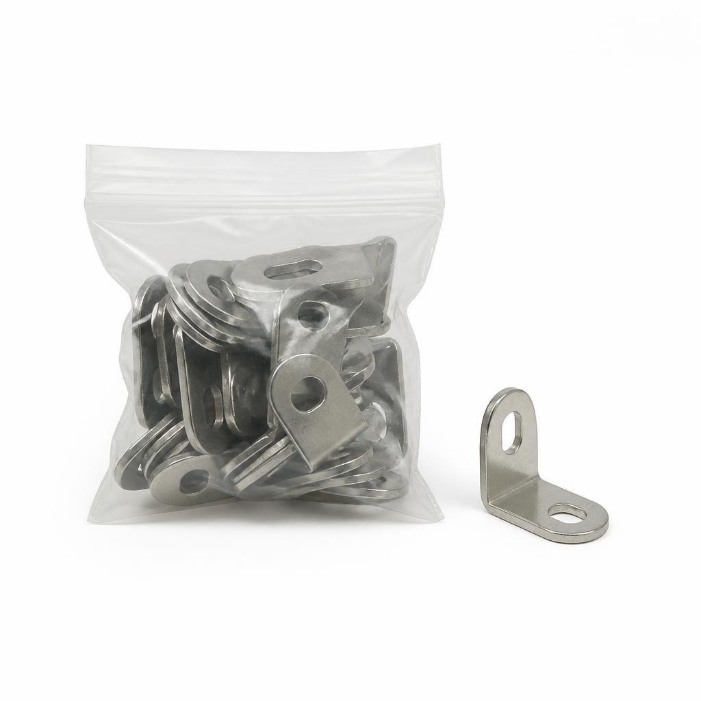 K1 31148-50MM 2" X 2" X 2.0MM OVEL S/STEEL L BRACKET (50PCS/PKT)
